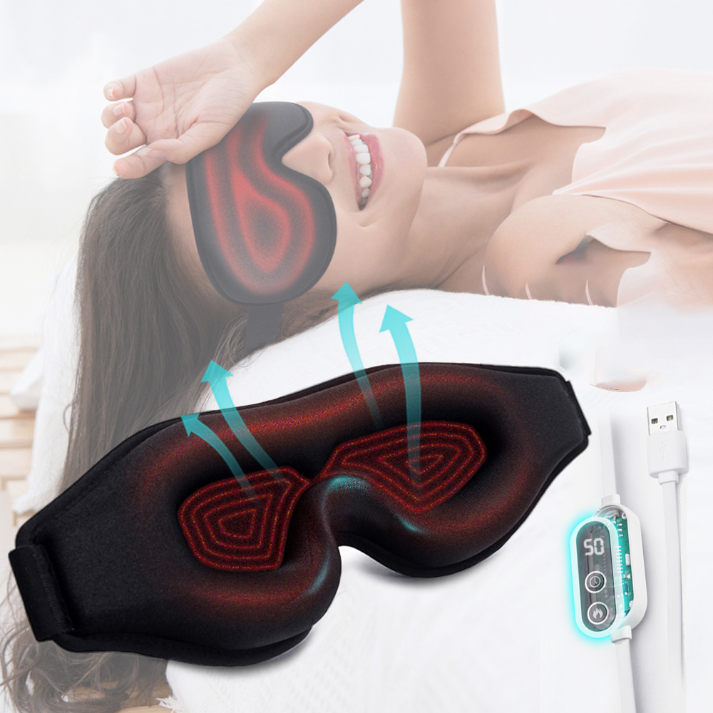 3D làm nóng bằng điện Mặt nạ mắt nóng nén Eyeshade kiểm soát nhiệt độ Eyeshade khô mệt mỏi mắt ngủ AIDS văn phòng du lịch