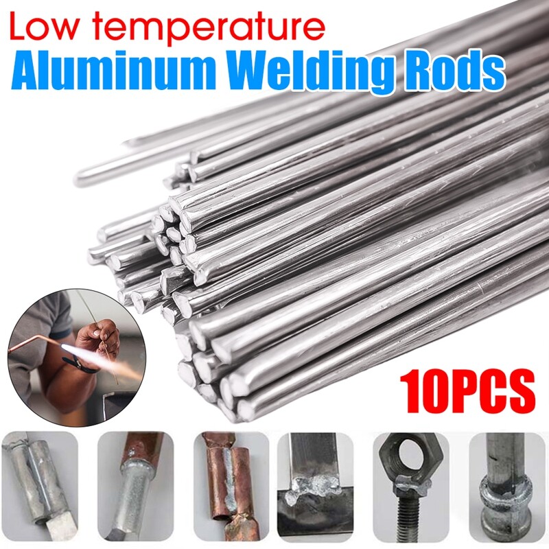10pcs 33cm không cần bột hàn nhôm que hàn hàn nhiệt độ thấp nhôm thiếc dây hàn que hàn Bộ công cụ