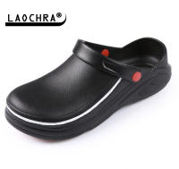 LAOCHRA Crocks for Men Women Unisex Slippers Water-proof Oil-proof Kitchen Work Chef Shoes Master Hotel Restaurant Non-Slip Lazy Shoes