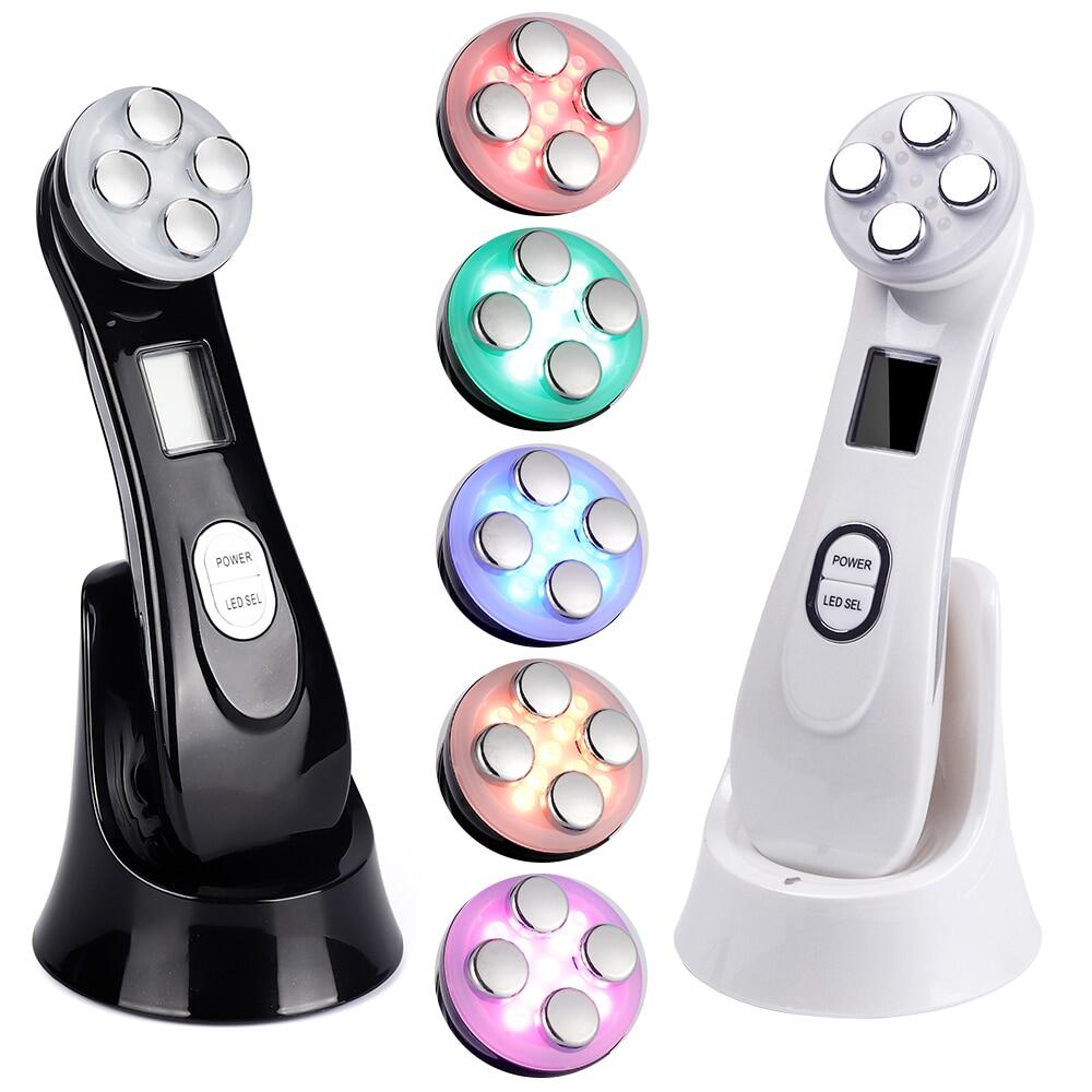 Gambar ORIGINAL EMS Beauty Device Facial Mesotherapy Electroporation RF Radio Frequency LED Photon Face Lifting Tighten Wrinkle Removal Beauty machine Skin Care Face Massager Beauty Instrument Beauty Tool