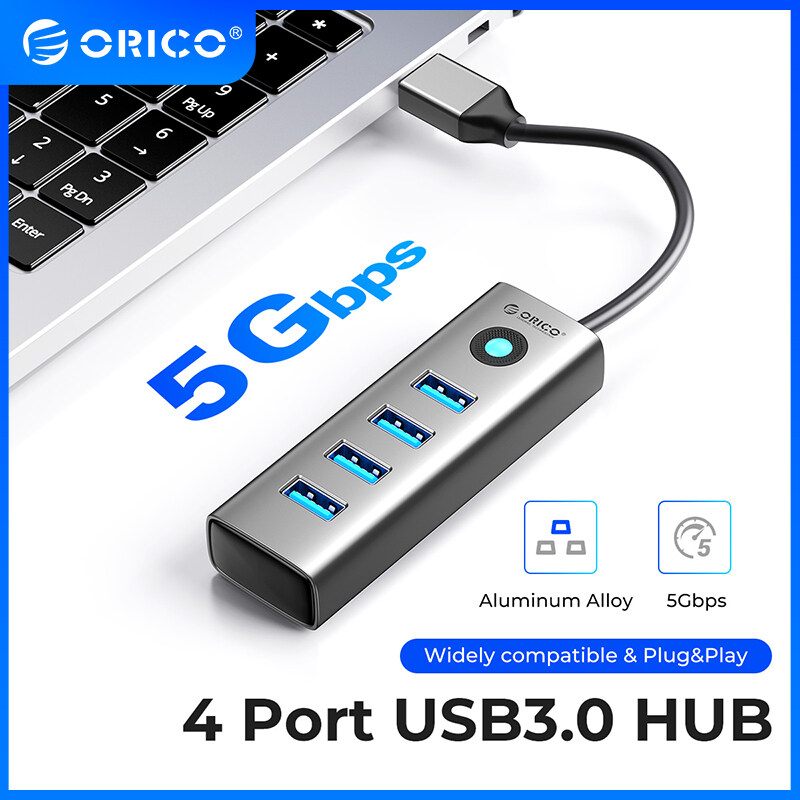 4 cổng USB hub, ORICO USB 3.0 Hub, 5gbps Bộ chia USB cổng USB Expander cho máy tính xách tay, Xbox,