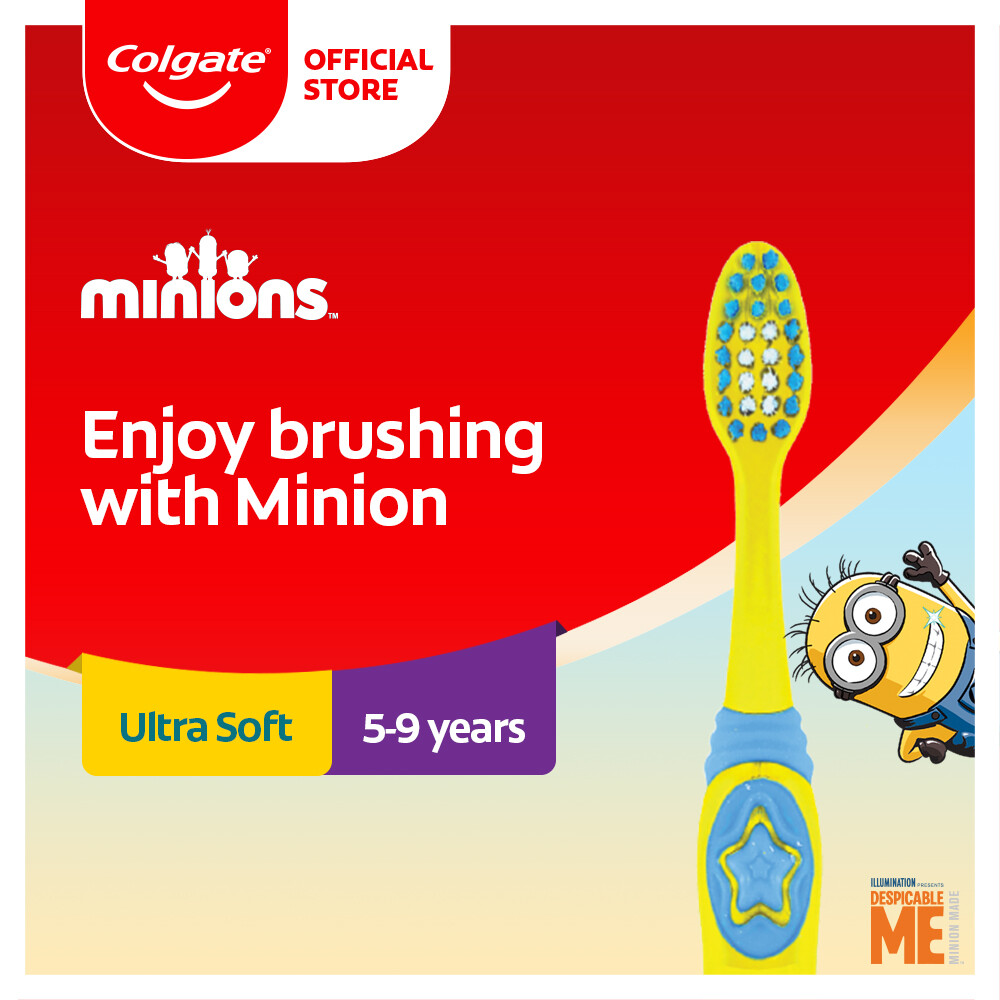 Gambar Colgate Kids Minion Toothbrush 5 9 Years (Ultra Soft) [Bundle Of 6] Value Deal