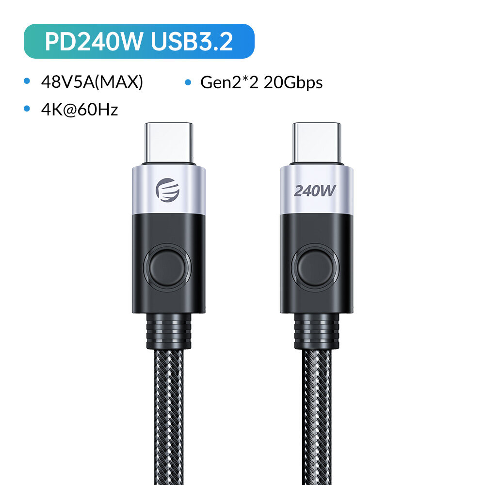 Nhanh Chóng Sạc Cáp ORICO 240W PD USB4 Cáp Dữ Liệu PD3.1 Dòng Điện Sinh Ra Cho Máy Tính Xách Tay 8K 