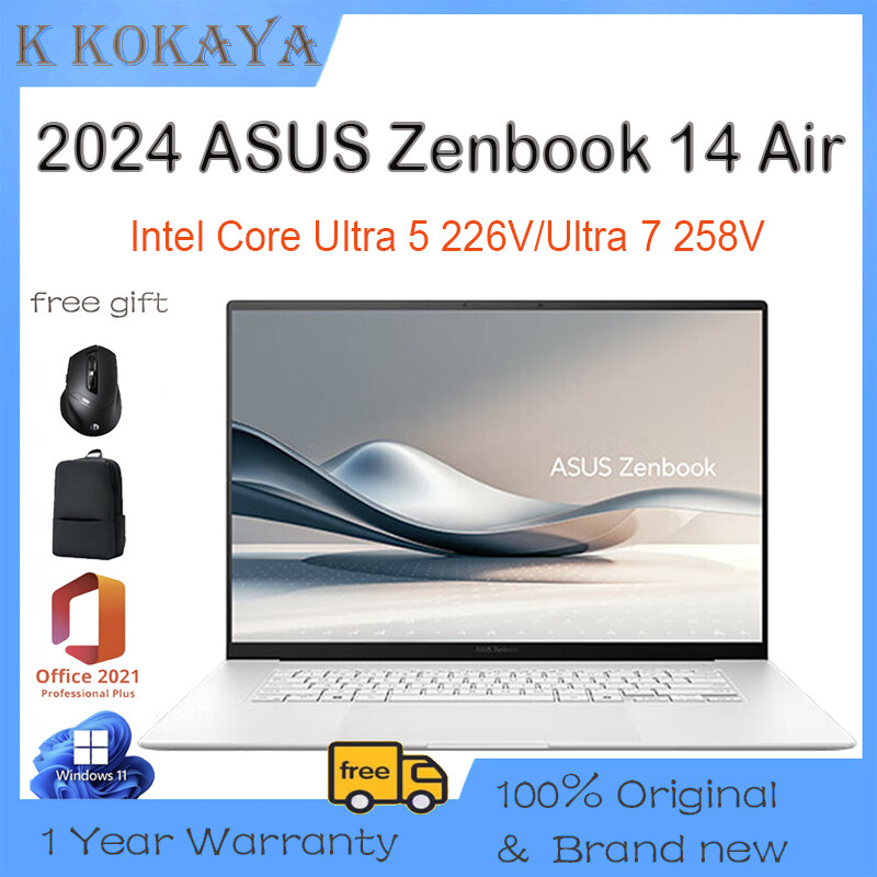 【ASUS Official Warranty】2024 ASUS Zenbook 14 Air Laptop UX5406S/ASUS Zenbook S14/Intel Core Ultra 5 226V/Ultra 7 258V/14inches 2.8K 120Hz OLED Screen Notebook/ASUS Laptop