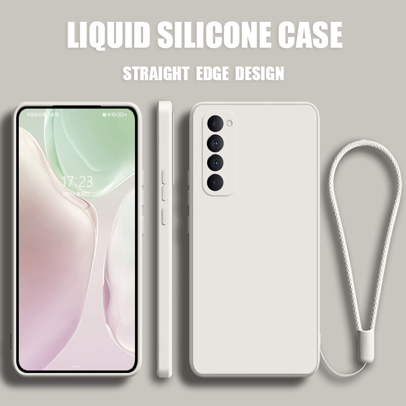 Ốp Lưng OPPO Reno 4 Pro Ốp Lưng Điện Thoại Hình vuông chất lỏng mềm silicone nguyên bản hình vuông B