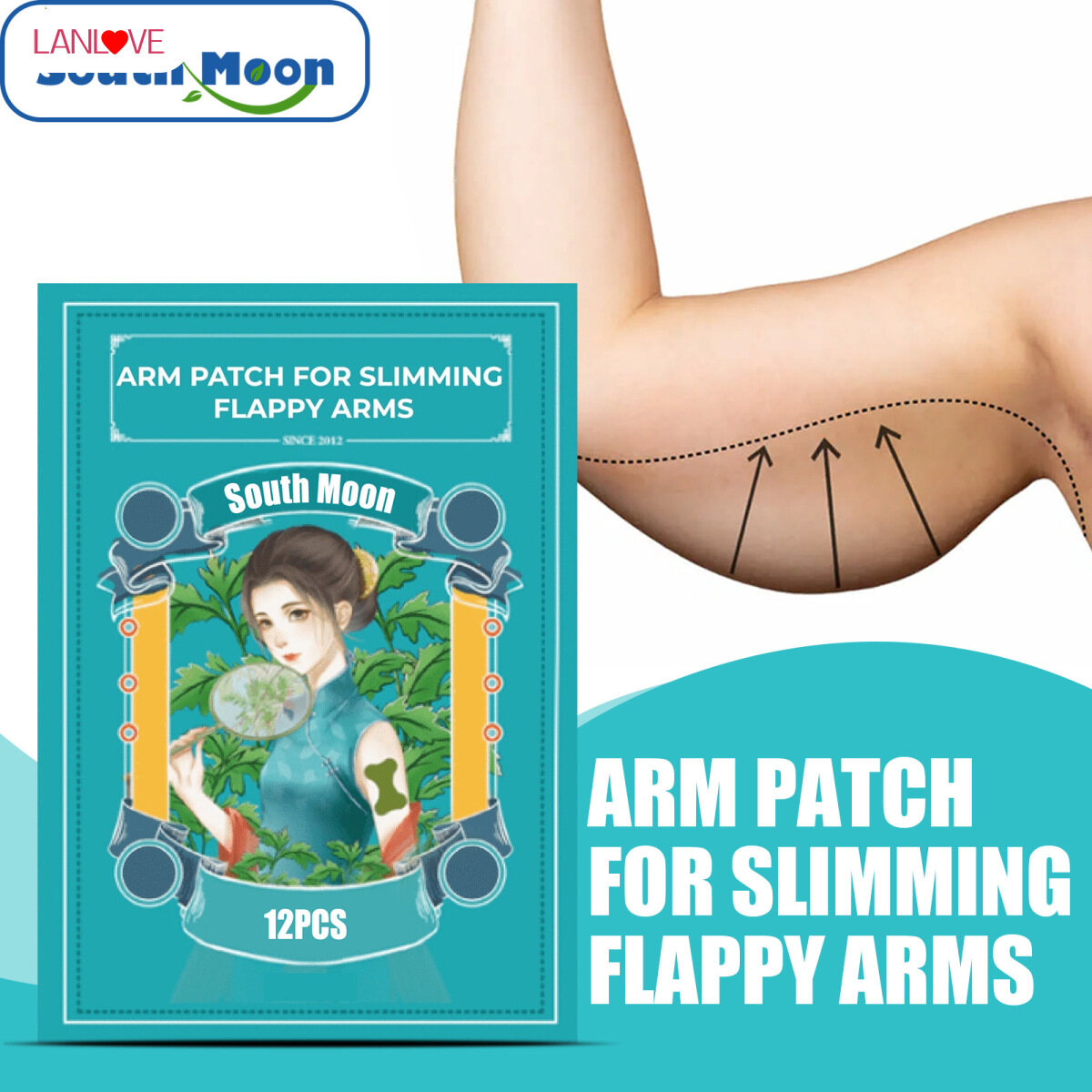 Gambar LANLOVE Arm Patch Firming Shaping Clear Adhesive Strips Smooth Cellulite Slimming Sticke Clear for All Skin Types Firming Shaping Clear Adhesive Strips Invisible Smooth Cellulite Slimming Sticker Easy to Use Arm Patch