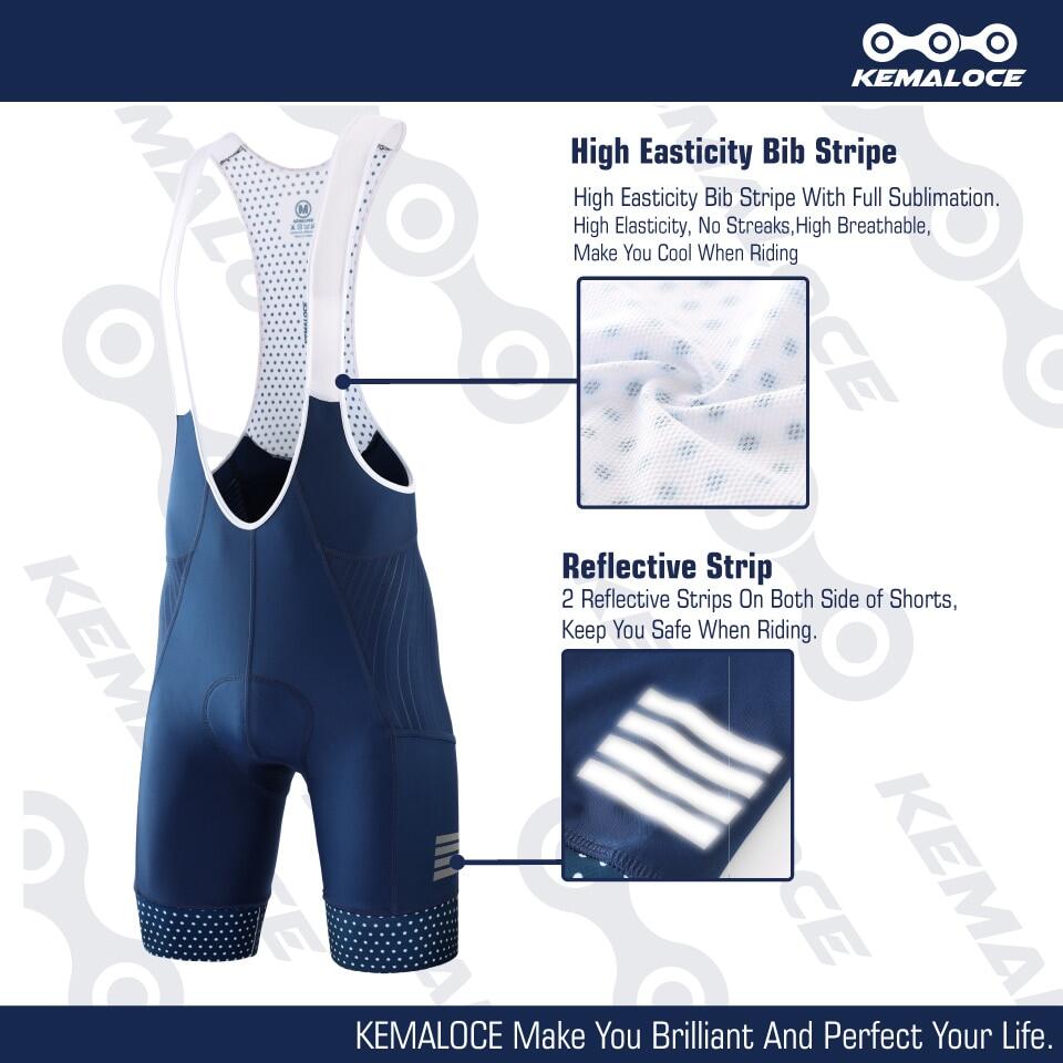 back detail of kemaloce cycling bib shorts