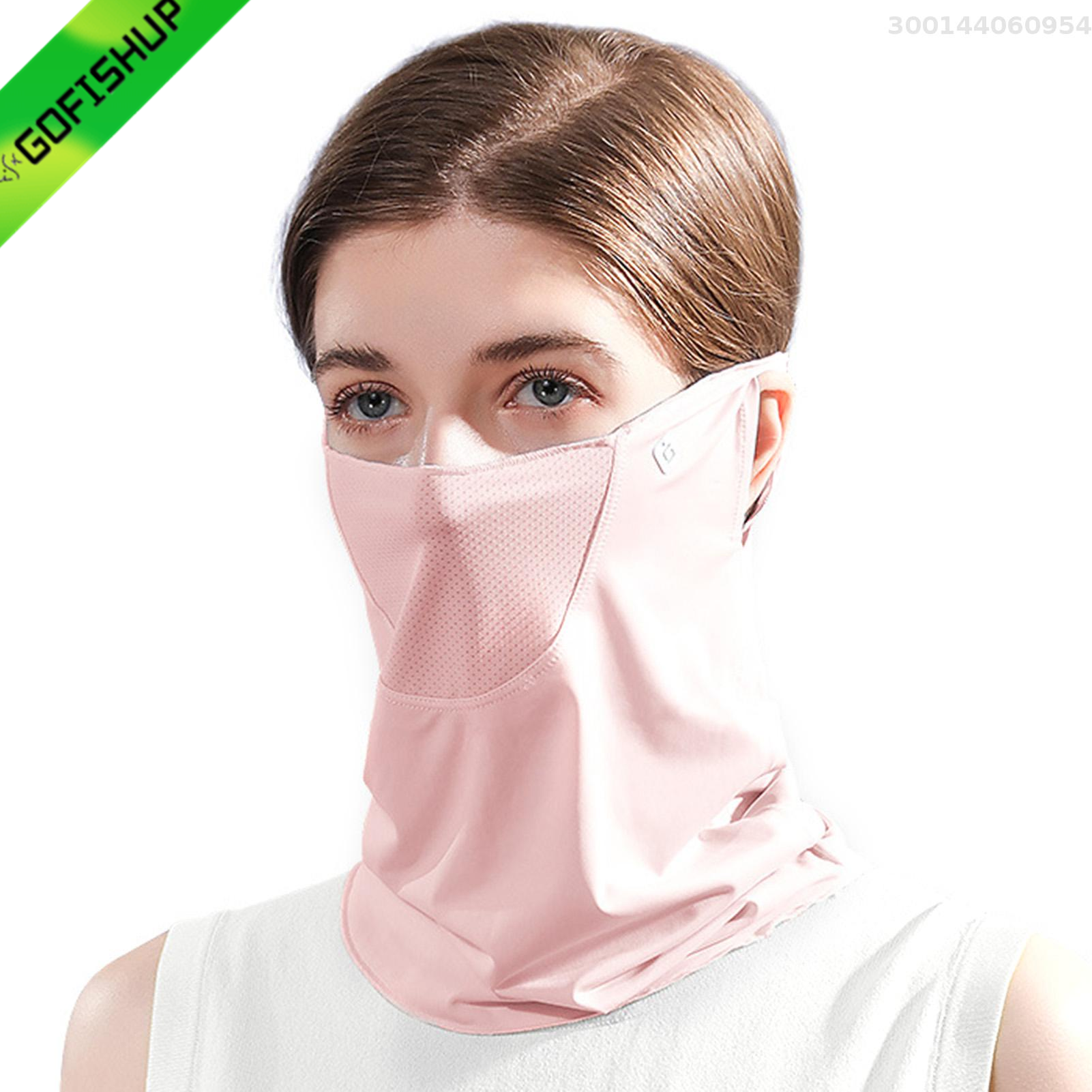 GOFISHUP Women Summer Face Cover UV Protction Earloop Neck Gaiter Breathable Face Scarf for Outdoor Sports
