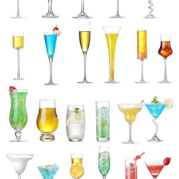 Gambar high quality Creative cocktail glass martini cup Margaret glass stemware personality combination suit champagne cup