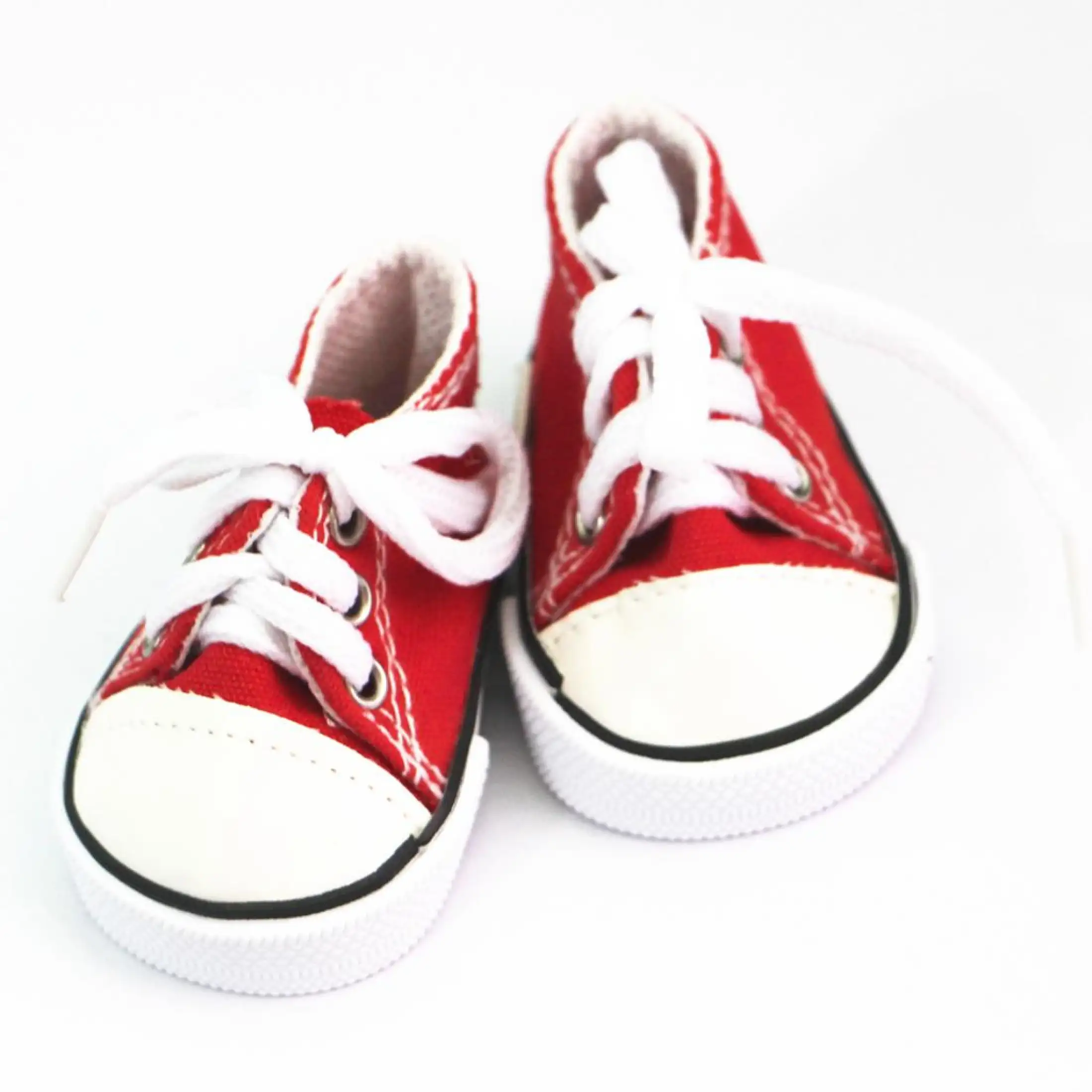 lahomia 4 Pairs Doll Lace Up Canvas Sneakers Shoes for 18