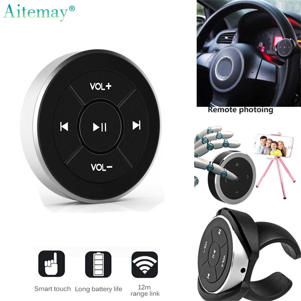 Aitemay Vô Lăng Bluetooth Điều Khiển Từ Xa Máy Phát Nhạc MP3 Không Dây Cho Điện Thoại Thông Minh Android I.OS Bộ Điều Khiển Nút Bấm Xe Hơi