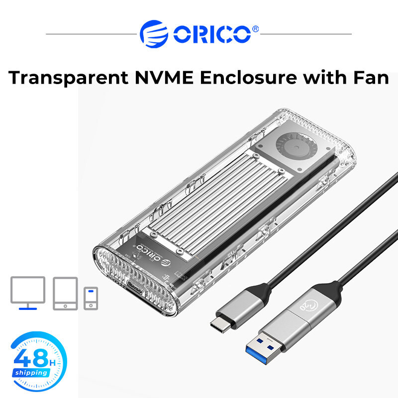 ORICO 20Gbps M.2 Nvme SSD Bao Vây Với quạt tản nhiệt Nvme Trường Hợp USB 3.2 Gen 2x2 Pcie Nvme dụng cụ nâng xe Miễn Phí 4Tb Cho Pcie M Key