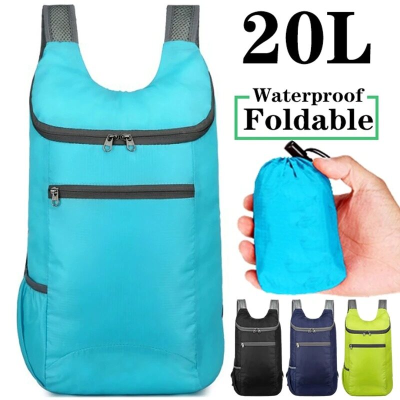 20L Waterproof Foldable Sports Backpack for Travel and Camping