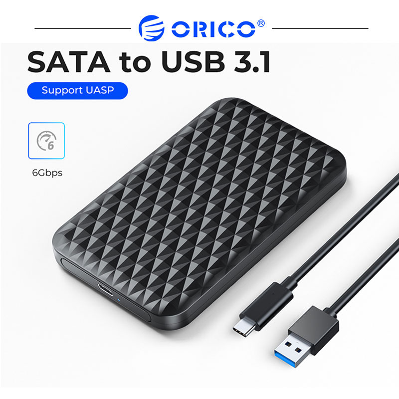 ORICO 2.5 inch vỏ HDD SATA 3.0 để USB 3.0 5 Gbps 4TB Hộp đựng ổ cứng HDD SSD Hỗ trợ UASP HD Hộp ổ đĩa cứng gắn ngoài đen/Trắng (2520u3)