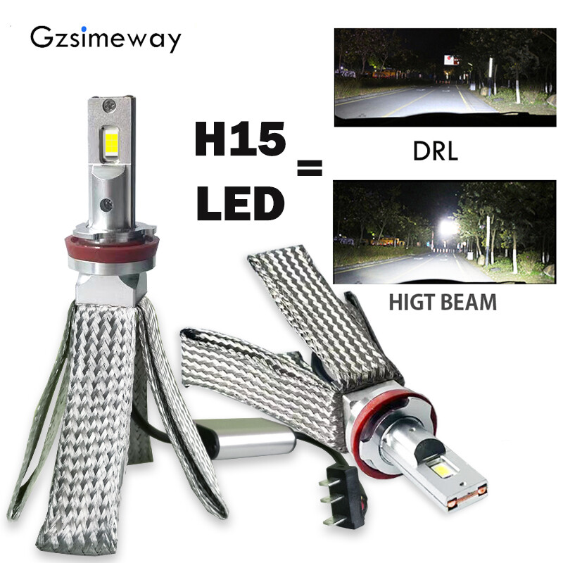 2 Chiếc Đèn LED H15 Canbus H4 Bóng Đèn LED H7 Đèn Pha LED 80W 8000LM Công Suất Cao H1 H11 H8 9012 HB3 HB4 D2S Bộ Đèn Pha LED 12V
