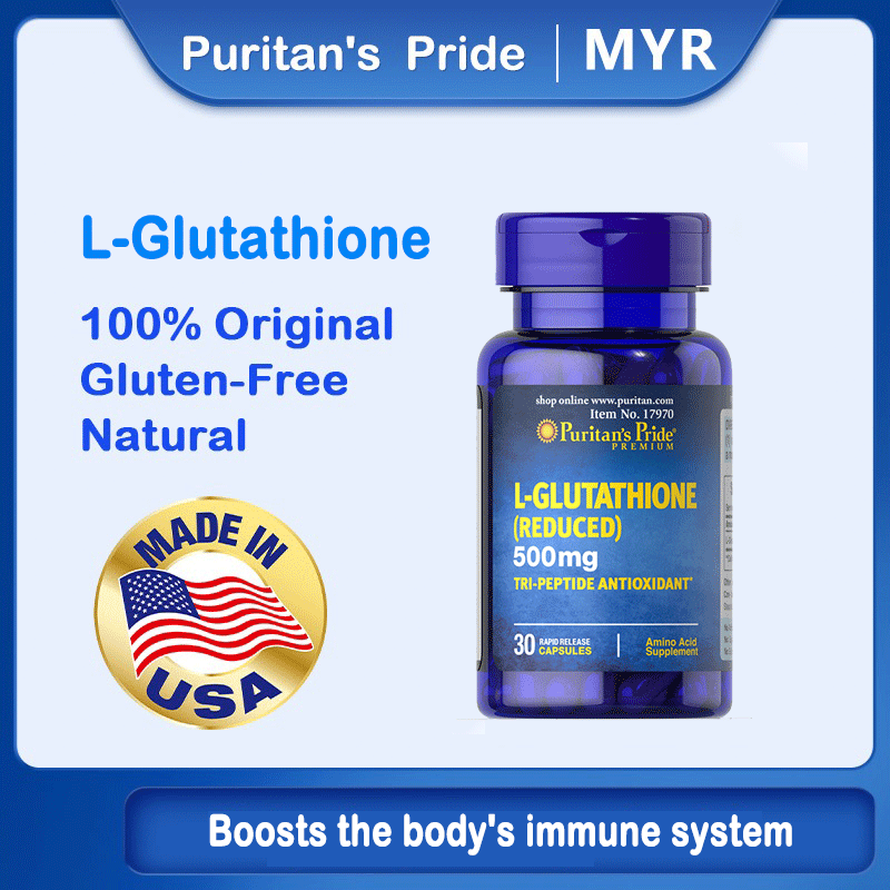 Puritan Pride L-Glutathione 500 mg 30 Capsules Protects muscle from oxidative stress EXP:02/27 Antioxidant Soft-Gels Suitable For All People - Lazada
