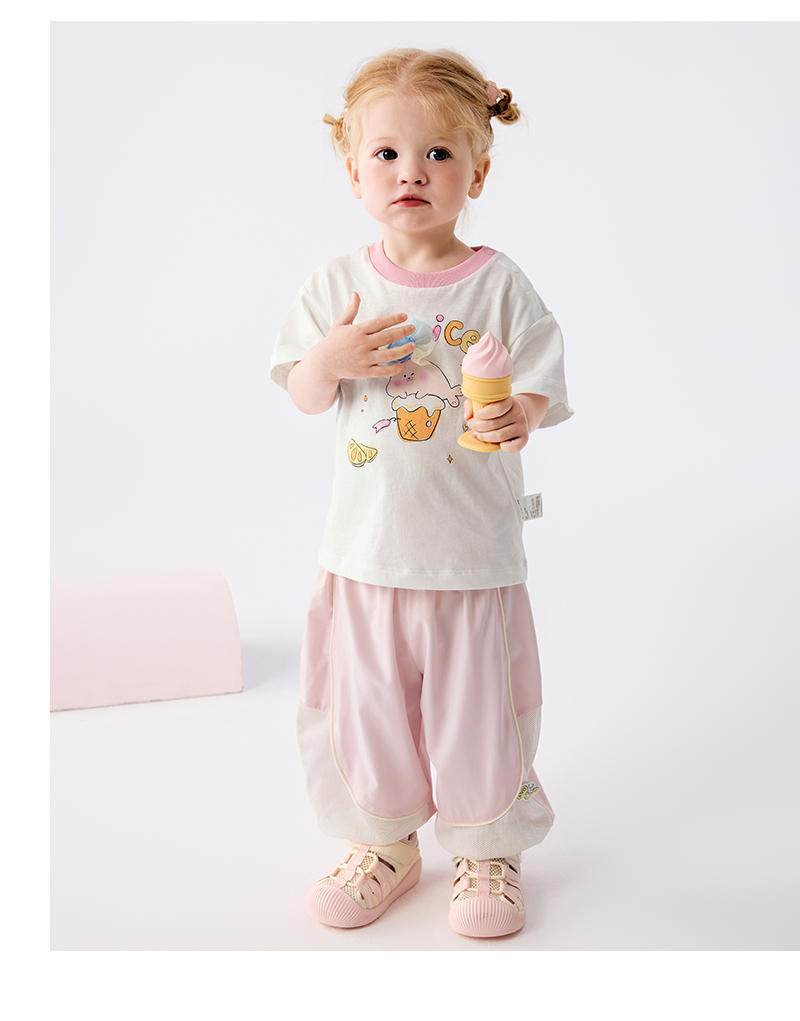 balabala Baby T Shirt Children Top Girl Clothing Boy Short Sleeve 2025 New Spring Summer Sweet Trendy · v8