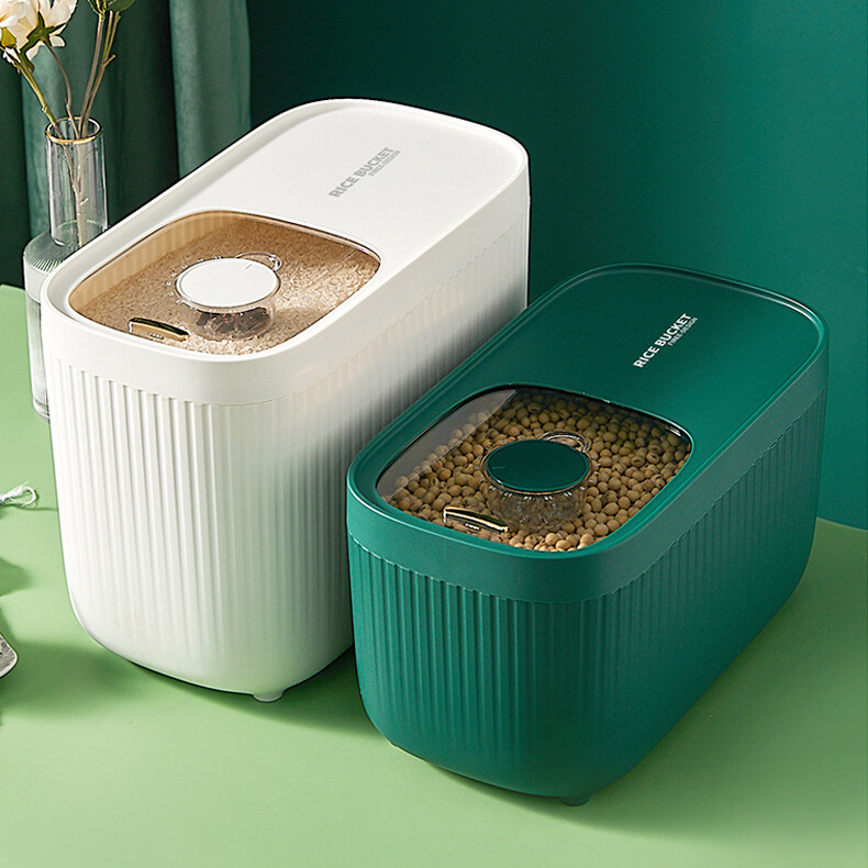 Gambar Rice Bucket Insect proof Moisture proof Sealing Surface Bucket Household Rice Cylinder Put Rice Storage Flour Rice Artifact Rice Noodle Storage Box