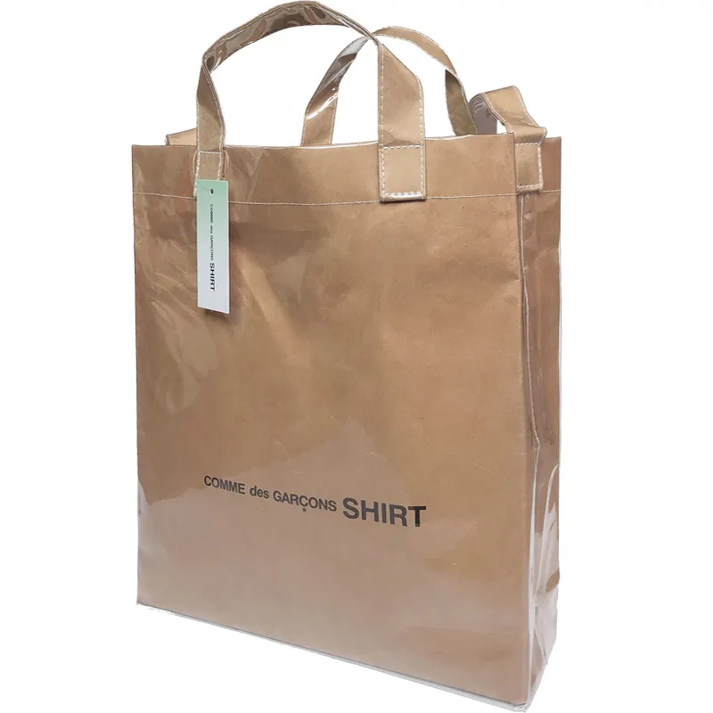 comme des garcons shirt men's brown paper shopper