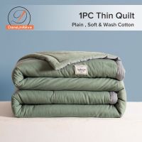 Dansunreve 100% washed cotton Quilt Solid Colors Fashion Machine Washable Light Weight Quilted Comforter Camel Grey Super Soft and Simple Blanket Single Queen King Size