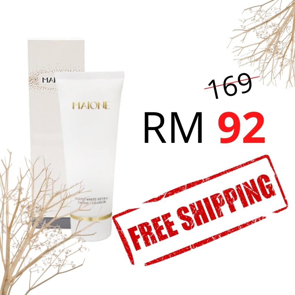 Maione Youth White Reveal Facial Cleanser 100Ml - Free Gift, Exp