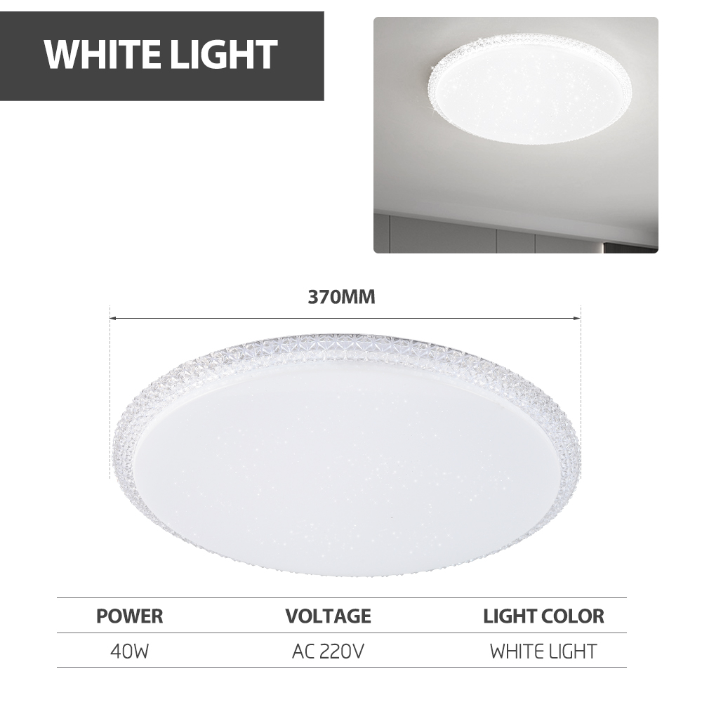 DingDian LED Ceiling Light Modern Crystal Lamp AC220V 30W40W60W72W96W 3 color Temperatures 3000K/4500K/6000K Adjustable Triclolor indoor ceiling light for Bedroom Living Room