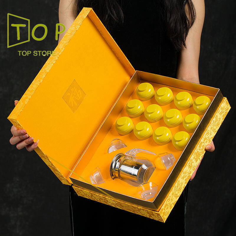 Gambar [Quality guaranteed, in stock] Luzhou flavored Jinjunmei Black Tea Lapsang Souchong Gift High end Canned Tea Gift Box 200g