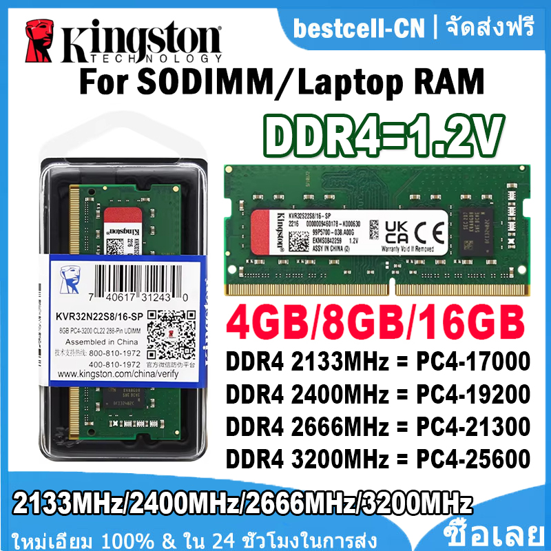 Kingston 16Gb Ddr4 Ram 2666Mhz Sodimm Valueram For Desktops