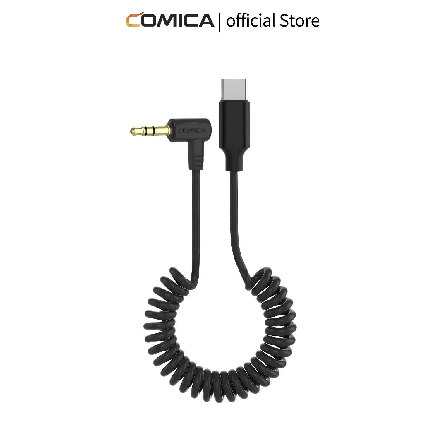 3.5mm trs to usb-c audio adapter cable, comica cvm-d-uc ii audio cable compatible with all comica microphones with 3.5mm trs audio output plug