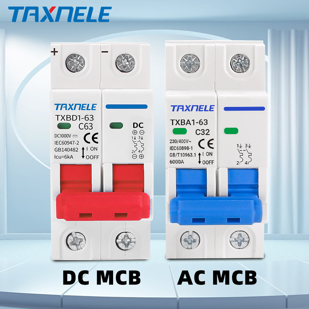 2p ac dc mcb năng lượng mặt trời cầu dao nhỏ công tắc pin 6a 10a 16a 20a 25a 32a 40a 50a 63a dc mcb cho hệ thống quang điện pv