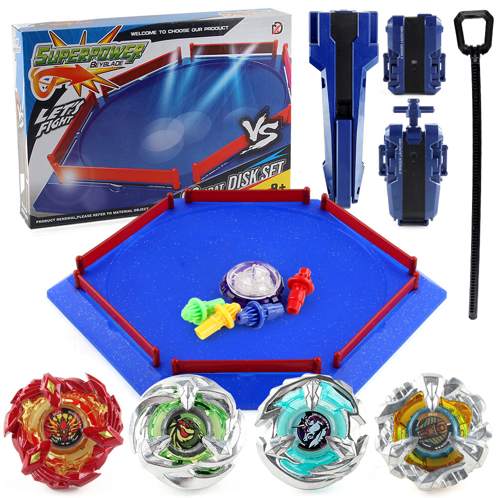 Bey X BX Gyro BX-23,BX-24,B-26,B-27 Starter Metal Battle Spinning Top Booster with Ripcord String Launcher Stadium Combat Arena Toy Set Children Christmas Birthday Gift
