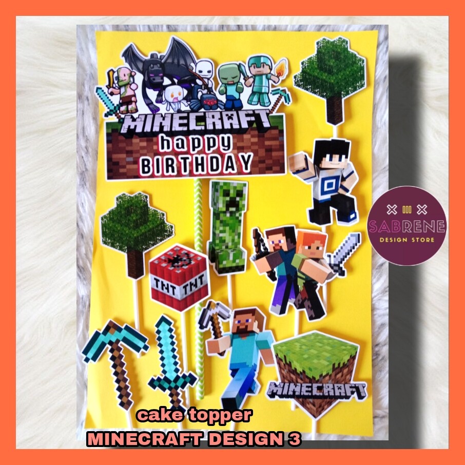 14+ Minecraft Cake Toppers