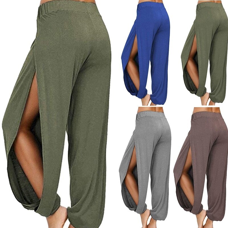 side slit yoga pants