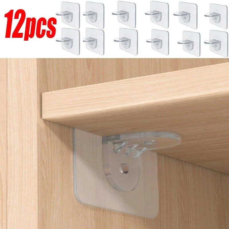 12 cái giá đỡ chốt tự dính giá đỡ nhiều lớp cho kệ móc giá treo tường tủ quần áo