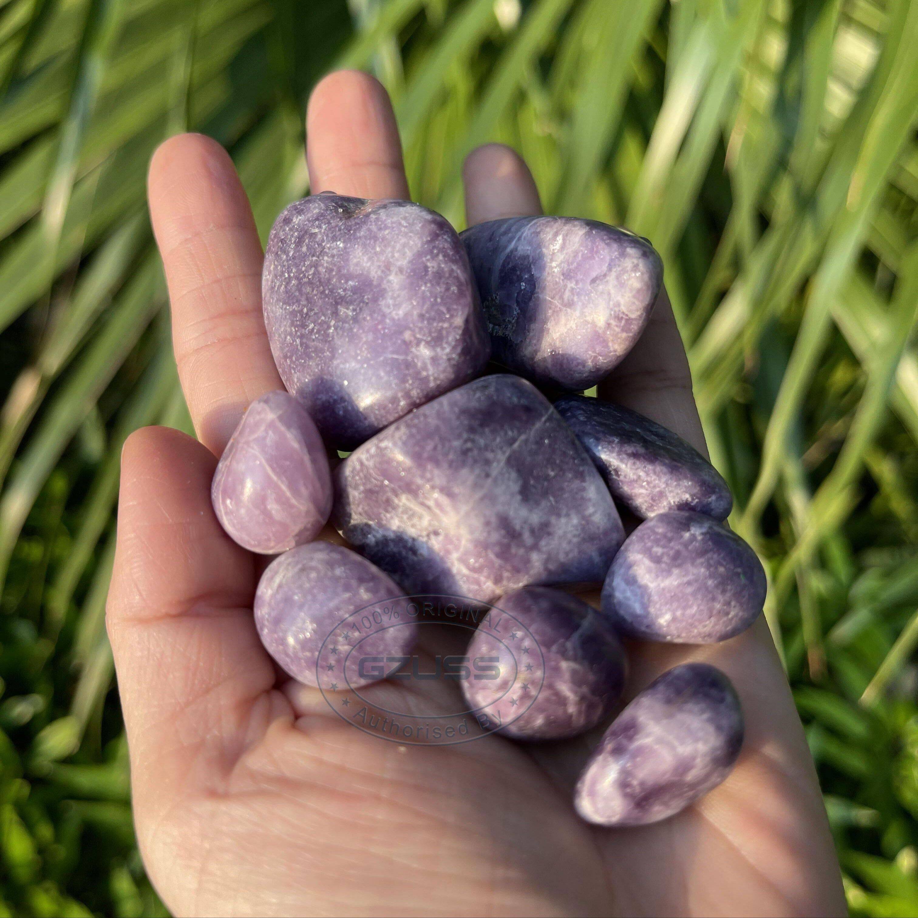Purple Lepidolite Stone - Lepidolite Tumbled Stone - Lepidolite Crystal - Lepidolite Rock - Healing Crystals Crown Chakra Stone