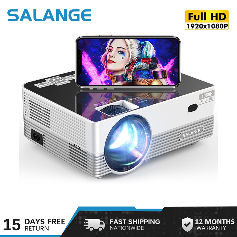 [【Local Delivery】Salange Q6P Portable Mini Projector LED Mirroring Version Native 1080P WiFi Bluetooth Projector Upgraded 8500L HD Video Projector Support 4K &300“ Display Outdoor Movie Beam Compatible iOS/Android,Salange Q6P Portable Mini Projector LED M ราคา 2,728 บาท*ส่งฟรี