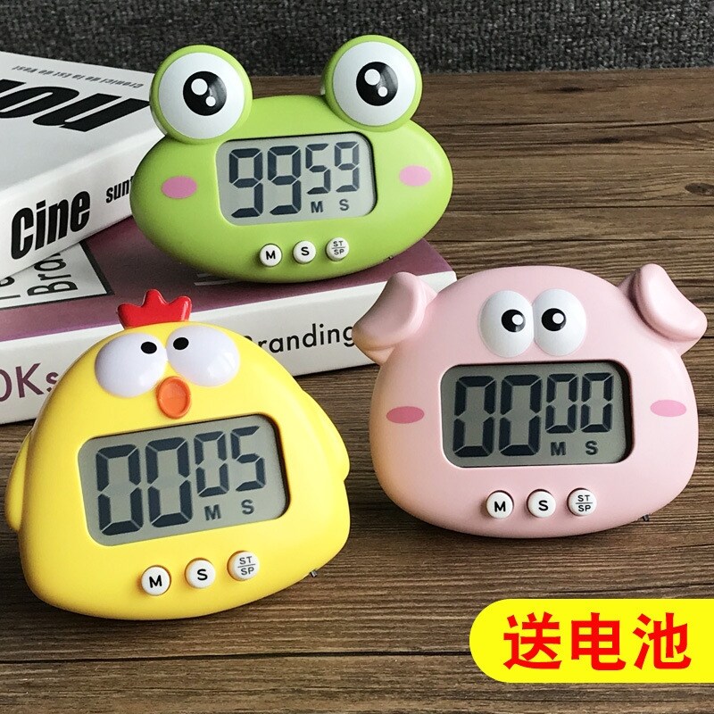 Gambar Cartoon timer reminders students learning to pour kitchen timer to solve the problem of magnetic suction electronic alarm clock a stopwatch
