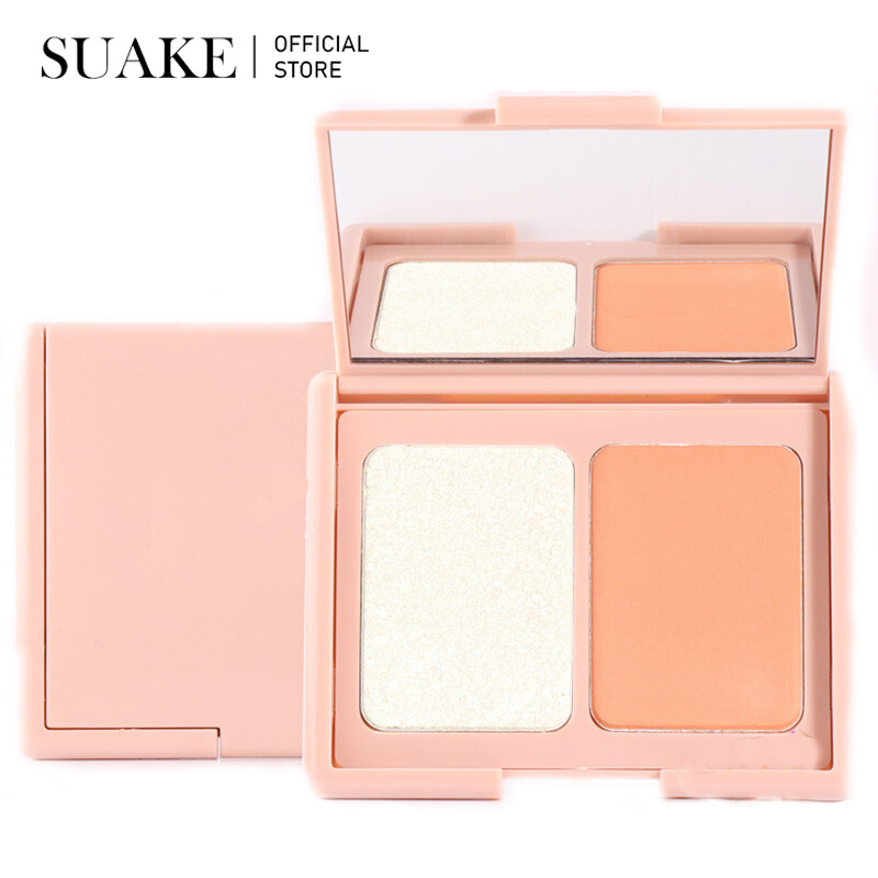 Gambar SUAKE Blush Palette 3 Colors Blushes on highlighter Brightening contour powder Face Makeup Cosmetics