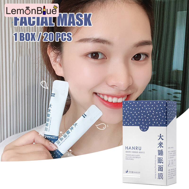 Gambar LemonBlue 20pcs Rice Essence Sleeping Masque Replenishing Repairing Moisturizing Masque Rice Essence Sleeping Masque 20pcs Replenishing Repairing Moisturizing Increasing Skin Resistance No Wash