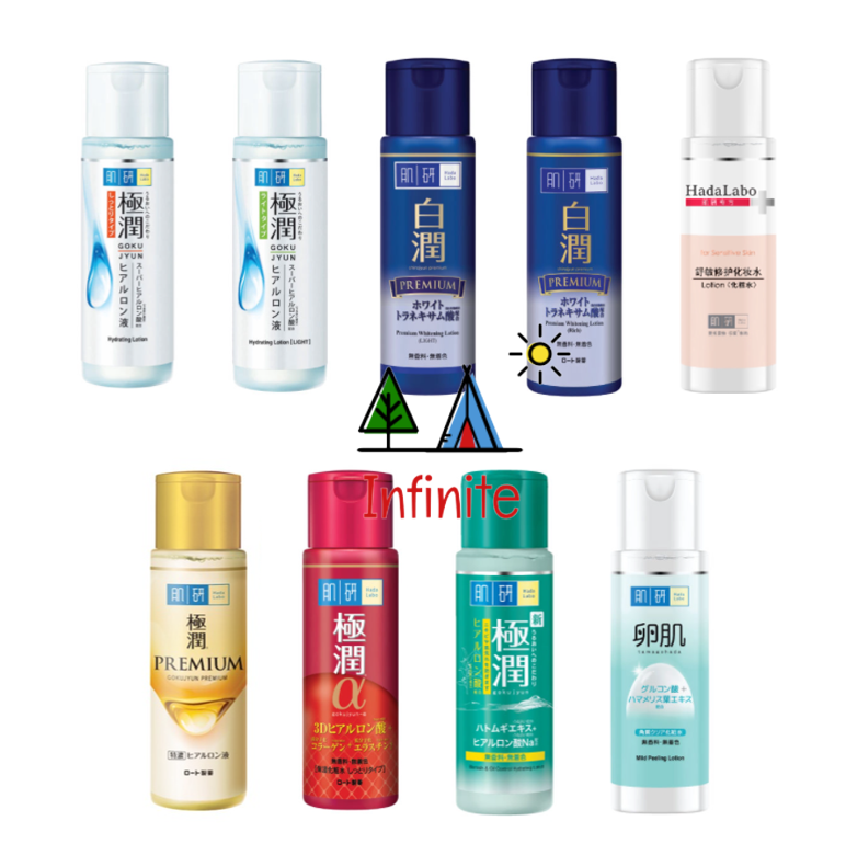 Gambar Hada Labo Lotion 170ml (Hydrating Light   Rich   Premium Whitening   Sensitive Skin   Premium Hydrating   Mild Peeling)