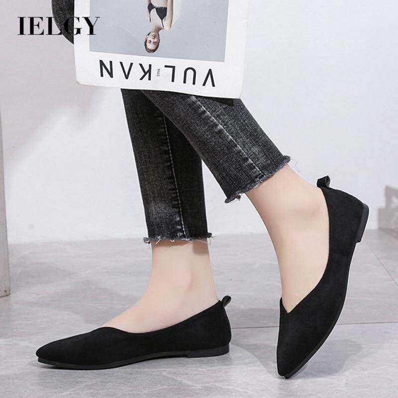 IELGY Giày trượt da mềm nữ Giày bệt