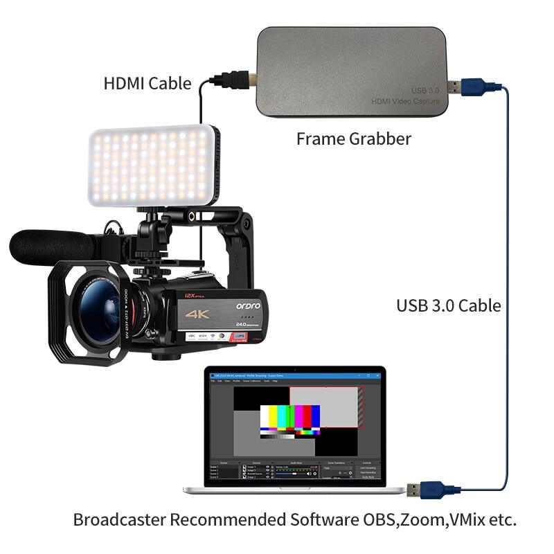 คำอธิบายเพิ่มเติมเกี่ยวกับ 4K กล้องวีดีโอ ORDRO AC5 UHD เครื่องบันทึกวีดีโอพร้อม12x Optical Zoom 3.1 "IPS HD 1080P 60FPS ดิจิตอล WiFi Vlog กล้องวิดีโอ