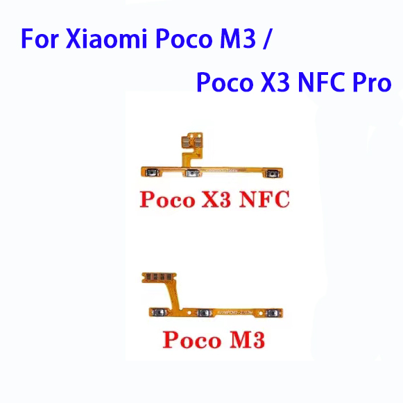 Để xiaomi poco m3/poco x3 nfc pro nút nguồn trên cáp đầu nối flex công tắc âm lượng