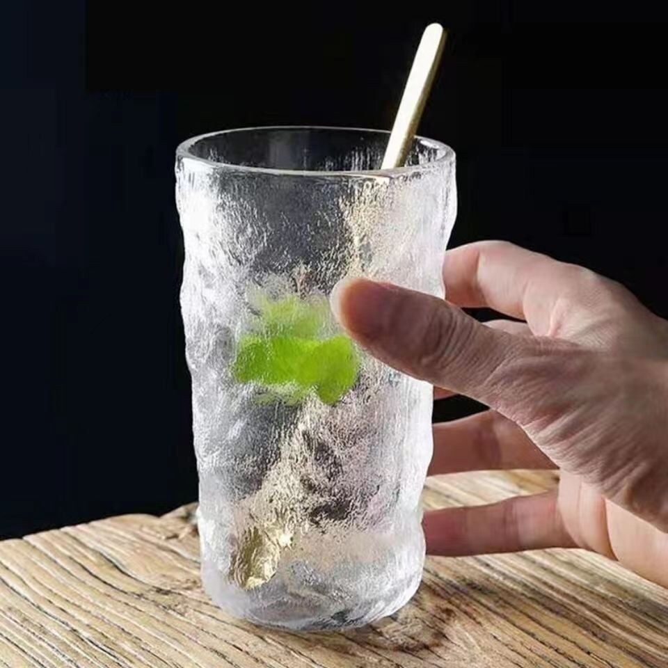 Gambar high quality The ins wind glass cup household contracted tea cups glass female milk cup male beer juice cup