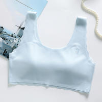 Maniyun 9-16Y Girls Training Bra Teenager Young Soft Seamless Vest Comfort Non-wired Bra 固定杯