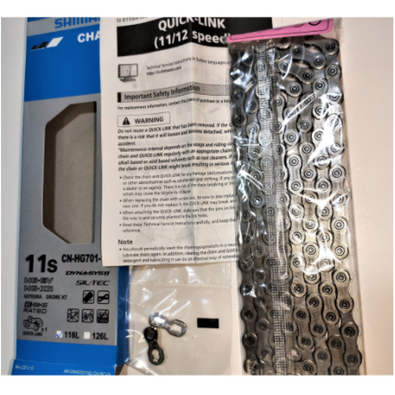 SHIMANO Bicycle Chain DURA ACE XTR HG901 11 Speed 116L Road MTB Bike Chain with Quick-Link for DEORE