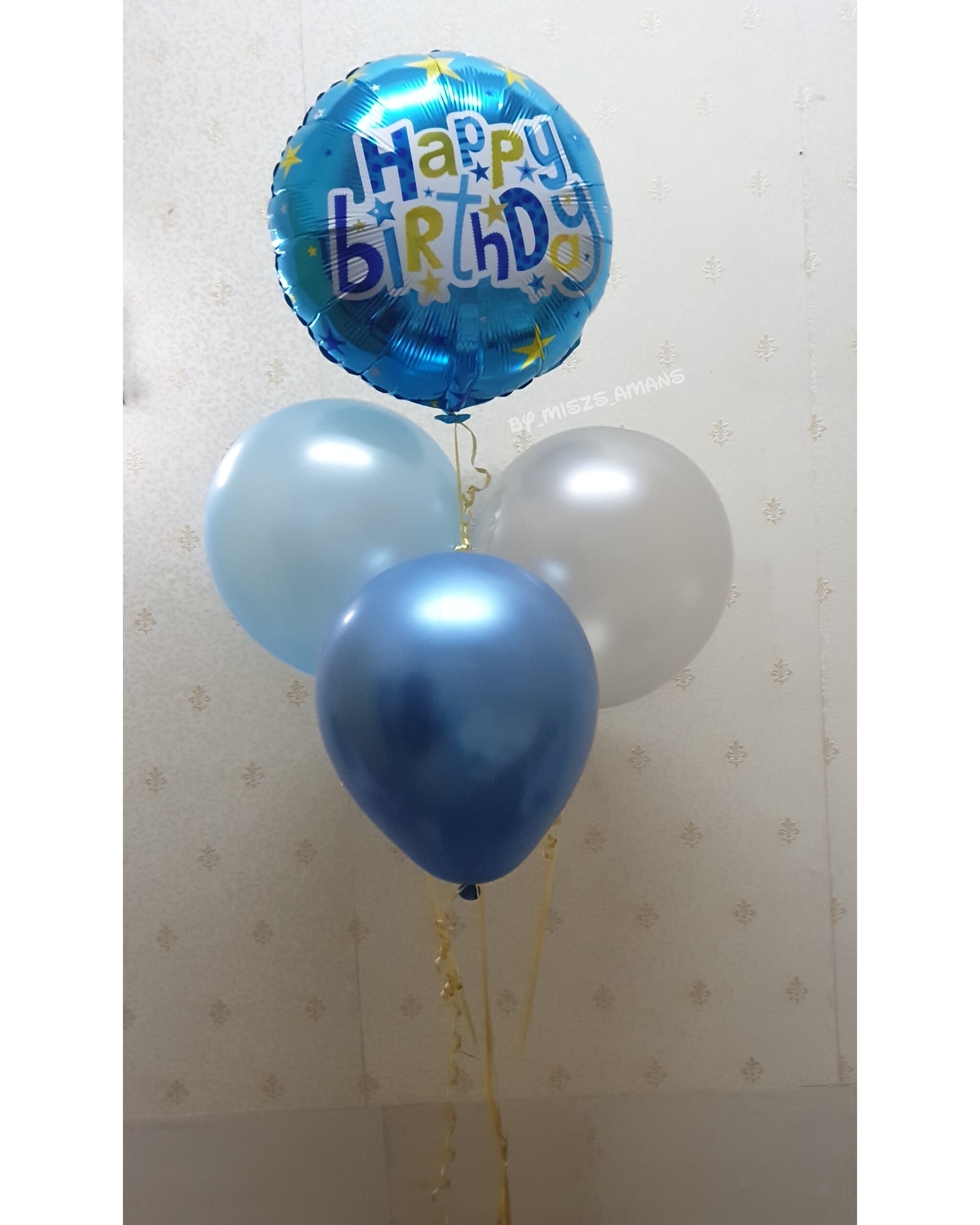 Blue Star Balloon Helium Set][ 100 