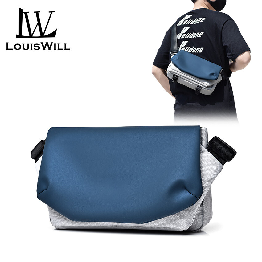 LouisWill Men Crossbody Bag Men s Oxford Fabric Patchwork Bag Cover Style