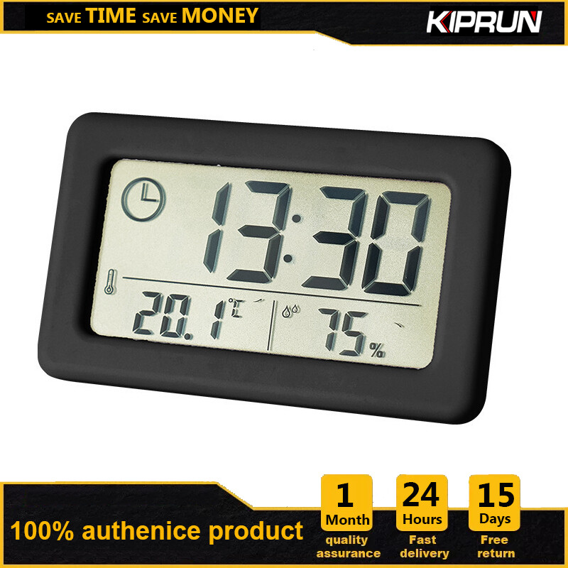 KIPRUN Digital Clock, Large LCD Screen Electronic Clock, 12/24 Hours Temperature Humidity Monitor Digital Clock ราคา 171 บาท*ส่งฟรี