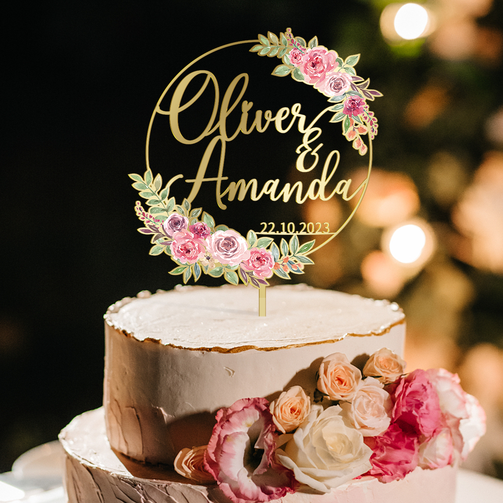 Floral wedding cake toppers 60 photos — free download